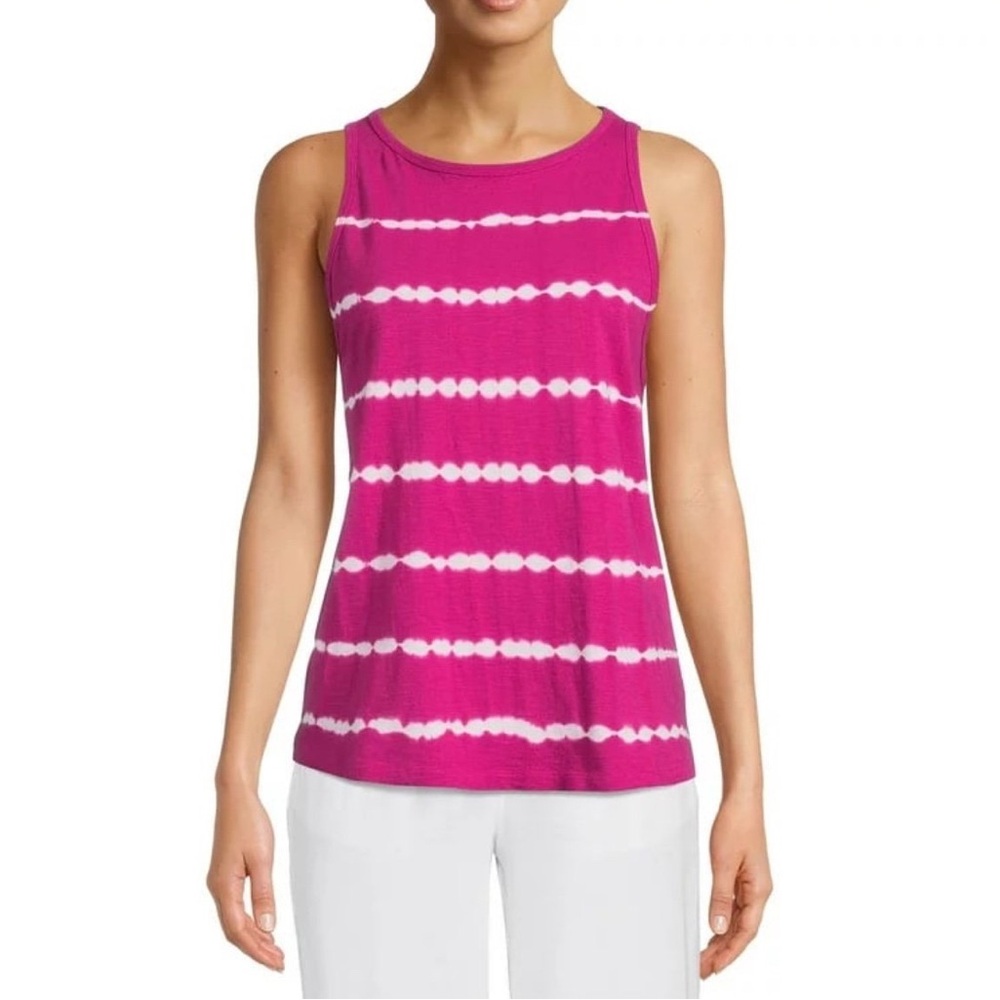 🆕 Time and Tru Women's Cotton Swing Tank Top Shirt Tie Dye Pattern XXL (20)